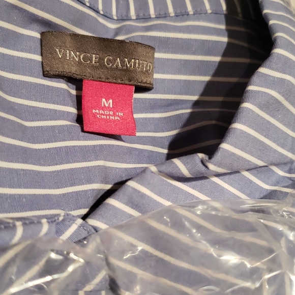 Vince Camuto NEW Button-Front Long Sleeves Blouse Top Shirt Cotton NWT Women's L - Picture 5 of 8